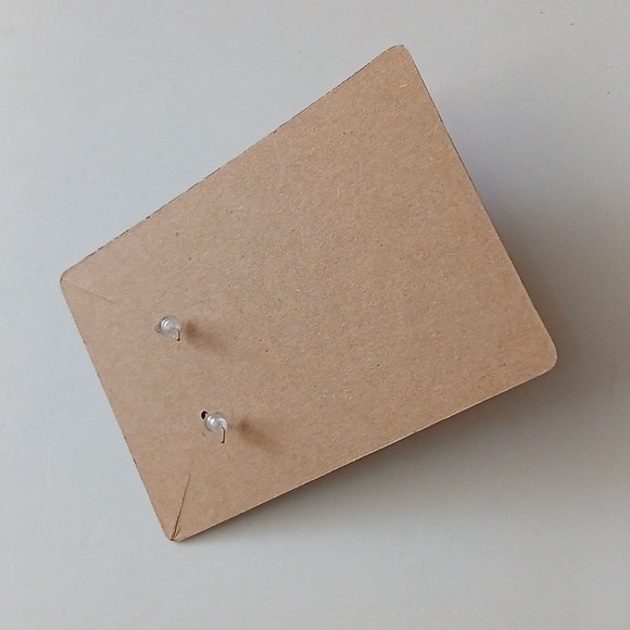 Fashion Jewelry Cream and Brown Cone Earrings - Picture 4 of 4